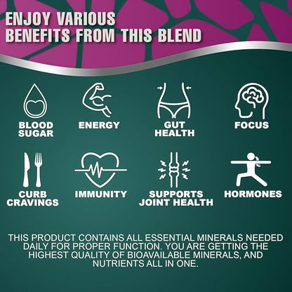 Optimize Minerals Multi Mineral Daily Formula – Magnesium, Electrolytes & Trace Mineral Supplement Powder - Gluten Free Vitamins Drink - Mixed Berry, 30 Servings